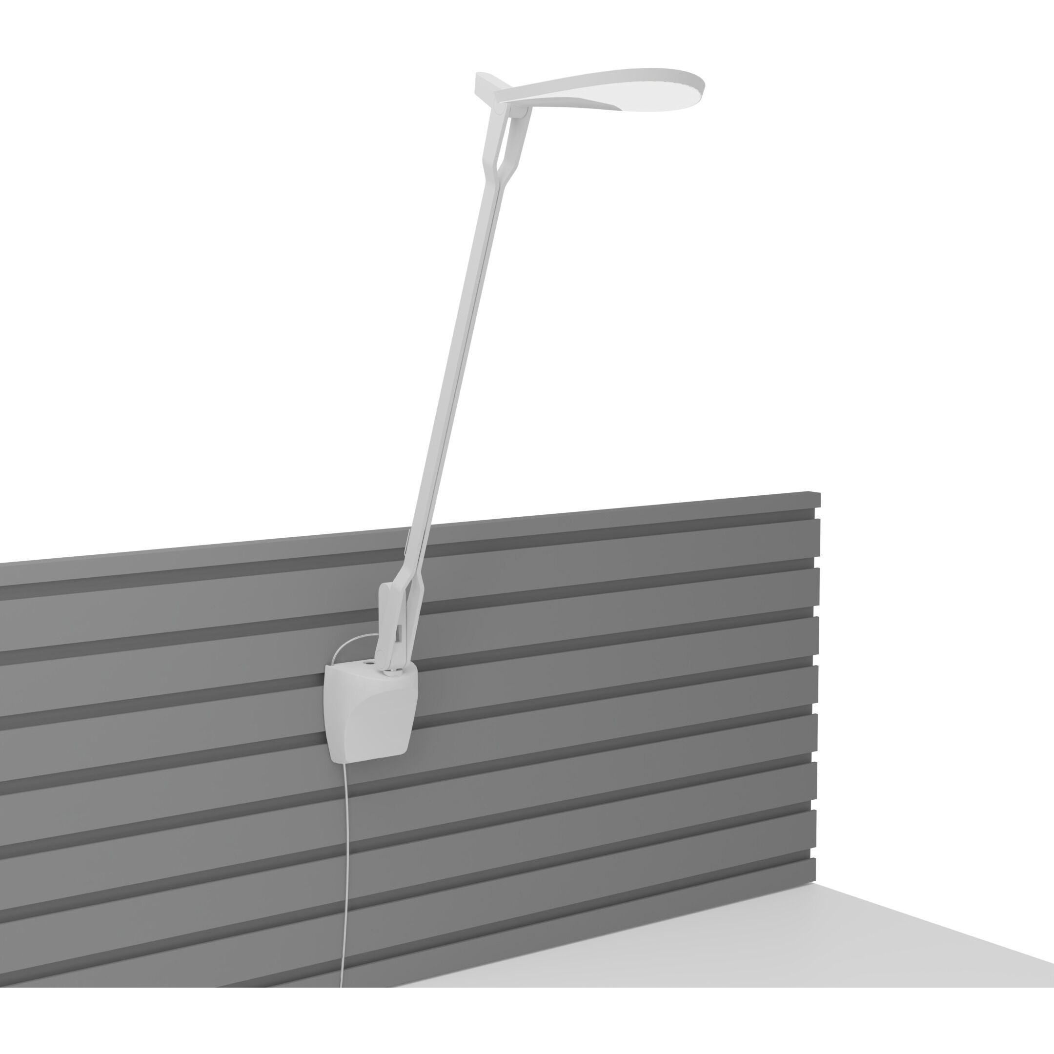 Splitty Slatwall Mount Desk Lamp Wall Light in Matte White